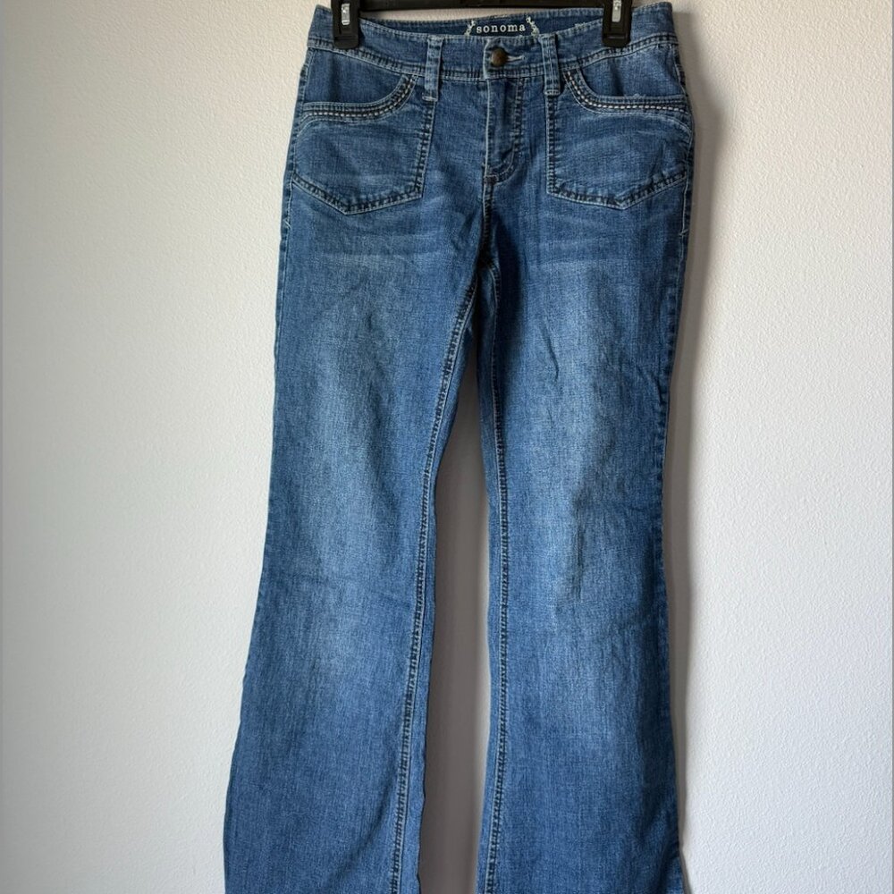 Sonoma Life + Style Modern Flare Blue Jeans - Size 4